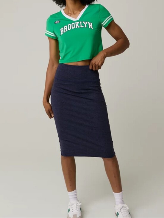 aerie Dresses & Skirts - OFFLINE By Aerie The Hugger Royal navy Midi Skirt size Small BRAND NEW